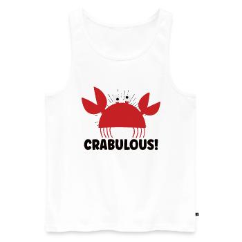 Krabbenkrabbenkrabbenflüsterer Krabbenjagdfischer - Männer Premium Bio Tank Top - Weiß - Vorne - AI Model Male 178 light (178cm)