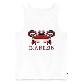 Crab Crab Shrimp Whisperer Crab Hunting Fisherman - Men's Premium Organic Tank Top - white - Front - Michal (187cm)