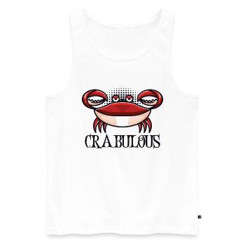 Crab Crab Shrimp Whisperer Crab Hunting Fisherman - Men's Premium Organic Tank Top - white - Front - Michal (187cm)