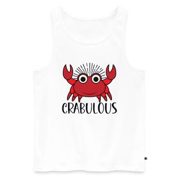 Crab Crab Shrimp Whisperer Crab Hunting Fisherman - Men's Premium Organic Tank Top - white - Front - Michal (187cm)