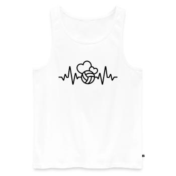 Volleyball Player Schmetterball Volley Volleyball - Men's Premium Organic Tank Top - white - Front - AI Model Male 178 light (178cm)