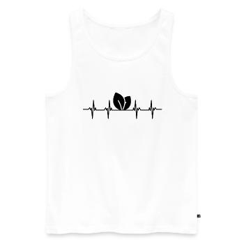 Vegan Vegan Vegetarian Vegetarian Plant - Men's Premium Organic Tank Top - white - Front - AI Model Male 178 light (178cm)