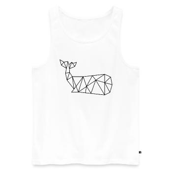 Baleines Baleine Mammifères Mammifères marins Baleine - Débardeur bio Premium Homme - blanc - Devant - AI Model Male 178 light (178cm)