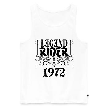 Legend rider Are born in 1972 - Débardeur bio Premium Homme - blanc - Devant - Michal (187cm)