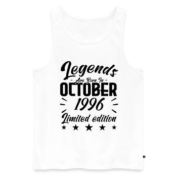 LEGENDS ARE BORN IN OCTOBER 1996 anniversary gift. - Débardeur bio Premium Homme - blanc - Devant - Michal (187cm)