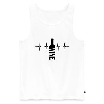 weine weintrinker weintrinkerin weinliebhaber wein - Männer Premium Bio Tank Top - Weiß - Vorne - AI Model Male 178 light (178cm)