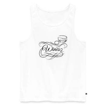 weine weintrinker weintrinkerin weinliebhaber wein - Männer Premium Bio Tank Top - Weiß - Vorne - AI Model Male 178 light (178cm)