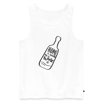 weine weintrinker weintrinkerin weinliebhaber wein - Männer Premium Bio Tank Top - Weiß - Vorne - AI Model Male 178 light (178cm)
