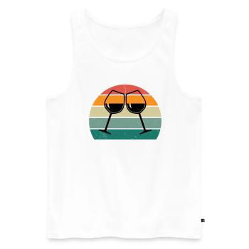 weine weintrinker weintrinkerin weinliebhaber wein - Männer Premium Bio Tank Top - Weiß - Vorne - AI Model Male 178 light (178cm)