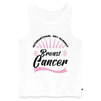 Cancer Du Sein Octobre Rose. - Débardeur bio Premium Homme - blanc - Devant - AI Model Male 178 light (178cm)