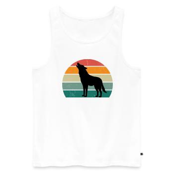 wölfe wolfsrudel hund hunde revier rudel wolf - Männer Premium Bio Tank Top - Weiß - Vorne - AI Model Male 178 light (178cm)