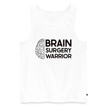 Brain Surgery Joke Brain Surgery Awareness Gift - Men's Premium Organic Tank Top - white - Front - AI Model Male 178 light (178cm)
