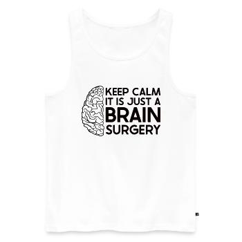 Brain Surgery Joke Brain Surgery Awareness Gift - Men's Premium Organic Tank Top - white - Front - AI Model Male 178 light (178cm)