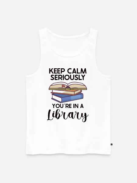 Boglæser læser litteratur elsker skrivning - Herre Premium økologisk tanktop - hvid
