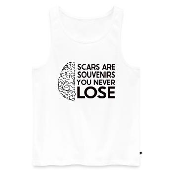 Brain Surgery Joke Brain Surgery Awareness Gift - Men's Premium Organic Tank Top - white - Front - AI Model Male 178 light (178cm)