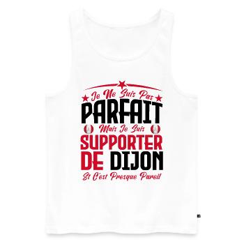 je ne suis pas parfait, supporteur de dijon . - Débardeur bio Premium Homme - blanc - Devant - Michal (187cm)