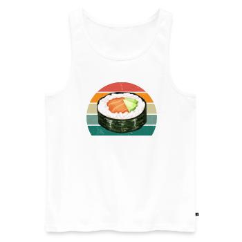 maki sushi essen roher fisch japan japanisch sushi - Männer Premium Bio Tank Top - Weiß - Vorne - AI Model Male 178 light (178cm)
