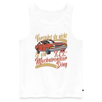 Kfz Mechatroniker Garage Schrauber Tuning Auto - Männer Premium Bio Tank Top - Weiß - Vorne - Michal (187cm)