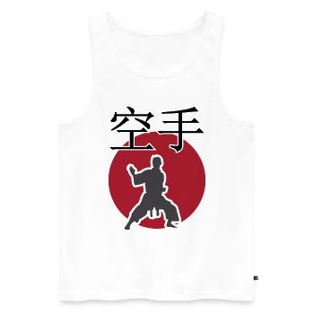 karate. martial arts. Gift idea. Japan - Men's Premium Organic Tank Top - white - Front - AI Model Male 178 light (178cm)