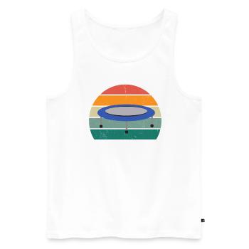 Trampoline jumper Trampoline jumper Trampoline - Men's Premium Organic Tank Top - white - Front - AI Model Male 178 light (178cm)