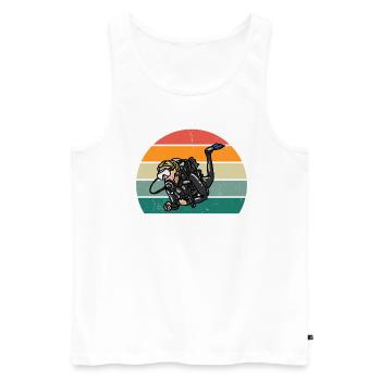 Diver Diver Dive Oxygen Diving - Men's Premium Organic Tank Top - white - Front - AI Model Male 178 light (178cm)