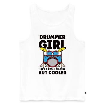 Drummer Drums Music Drum Set Drumming - Men's Premium Organic Tank Top - white - Front - Michal (187cm)