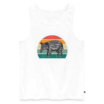 tapire tapirre elephant elephant trunk tapir - Men's Premium Organic Tank Top - white - Front - Michal (187cm)