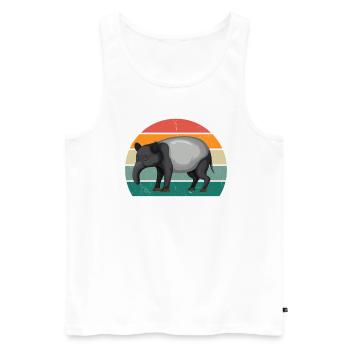 tapire tapirre elephant elephant trunk tapir - Men's Premium Organic Tank Top - white - Front - Michal (187cm)