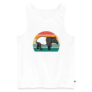 tapire tapirre elephant elephant trunk tapir - Men's Premium Organic Tank Top - white - Front - Michal (187cm)