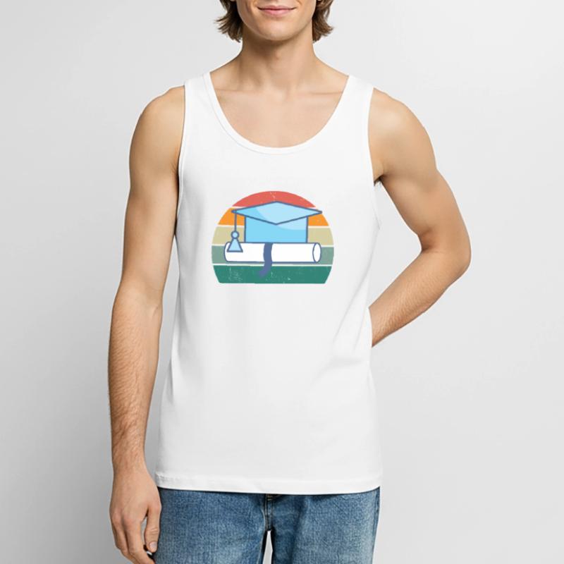 Studying Student Studies Degree Bachelor University Men's Premium Organic Tank Top