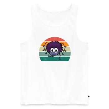 Spinnen Spinnennetz Netz arachnide Beine 8 Spinne - Männer Premium Bio Tank Top - Weiß - Vorne - AI Model Male 178 light (178cm)