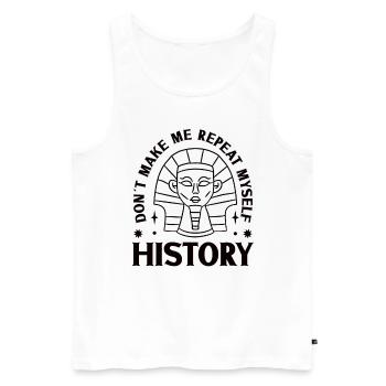 Férus d'histoire Férus d'histoire - Débardeur bio Premium Homme - blanc - Devant - AI Model Male 178 light (178cm)