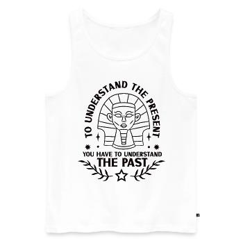 History historian History - Men's Premium Organic Tank Top - white - Front - AI Model Male 178 light (178cm)