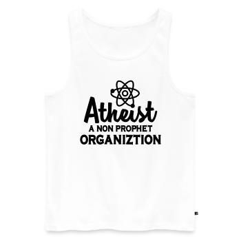 Atheist Atheism Anti-religion Securalism God - Men's Premium Organic Tank Top - white - Front - Michal (187cm)