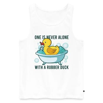 Rubber Duck Ducks Bird Hunt Duck lover Gift Idea - Men's Premium Organic Tank Top - white - Front - Michal (187cm)