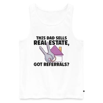 Real Estate Agent Realtor Home Closing Investor - Men's Premium Organic Tank Top - white - Front - AI Model Male 178 light (178cm)