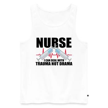 Nurse Nursing Clinic Paramedic - Men's Premium Organic Tank Top - white - Front - Michal (187cm)