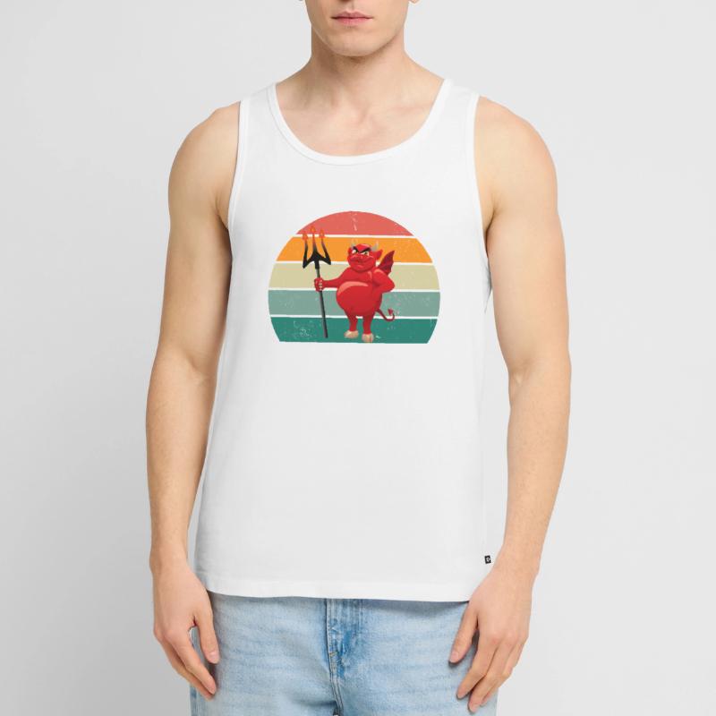 devil devilish satan evil hell fear horror Men's Premium Organic Tank Top
