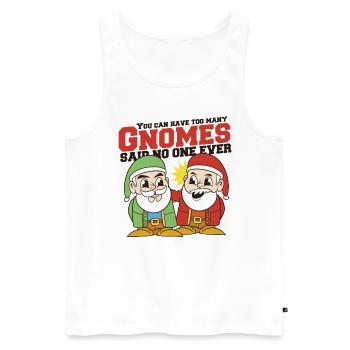 Gnomes de jardin Gnome Amant Drôle de Gnome Jardinage - Débardeur bio Premium Homme - blanc - Devant - Michal (187cm)