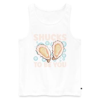 Auster-liebhaber Lustige Auster Auster Shucker - Männer Premium Bio Tank Top - Weiß - Vorne - Michal (187cm)