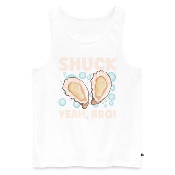 Oyster Lovers Funny Oyster Oyster Shucker - Men's Premium Organic Tank Top - white - Front - Michal (187cm)