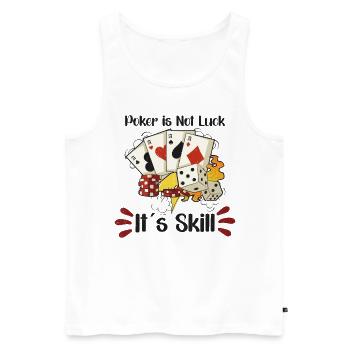Poker Casino Joueur de Poker Jeu Roulette Cadeau - Débardeur bio Premium Homme - blanc - Devant - AI Model Male 178 light (178cm)