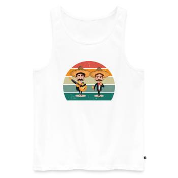 mexikanisches Essen Tacos Taco Tapas Nachos Mexiko - Männer Premium Bio Tank Top - Weiß - Vorne - AI Model Male 178 light (178cm)