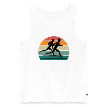 Coureur de course Renner Renner Jogging - Débardeur bio Premium Homme - blanc - Devant - Michal (187cm)