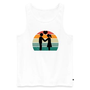Marriage Marriage Boyfriend Girlfriend Marriage Love - Men's Premium Organic Tank Top - white - Front - Michal (187cm)