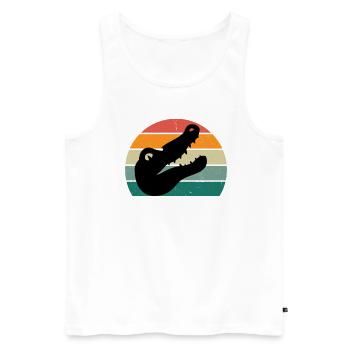 Alligator Alligators Reptiles Kayman Crocodile - Men's Premium Organic Tank Top - white - Front - Michal (187cm)