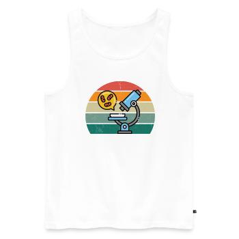 Slipper Tardian Microscope Microbiology - Men's Premium Organic Tank Top - white - Front - AI Model Male 178 light (178cm)