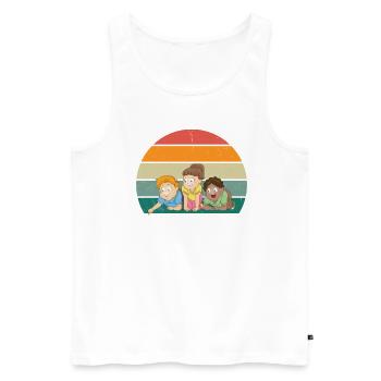 Children Kindergarten Play Young Girls Child - Men's Premium Organic Tank Top - white - Front - Michal (187cm)