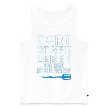 Dart Dartspieler Darten Dartpfeile Darts Pfeil - Männer Premium Bio Tank Top - Weiß - Vorne - AI Model Male 178 light (178cm)