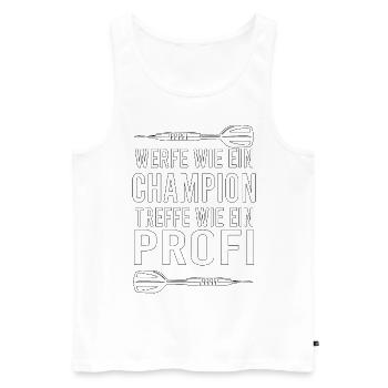 Dart Dartspieler Darten Dartpfeile Darts Dartfans - Männer Premium Bio Tank Top - Weiß - Vorne - Michal (187cm)
